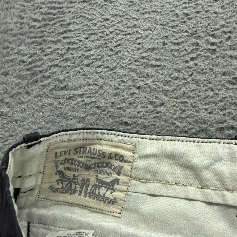 Levi's Pant Mens 38x30 Black Cotton Chino Tapered Business Preppy Career Office